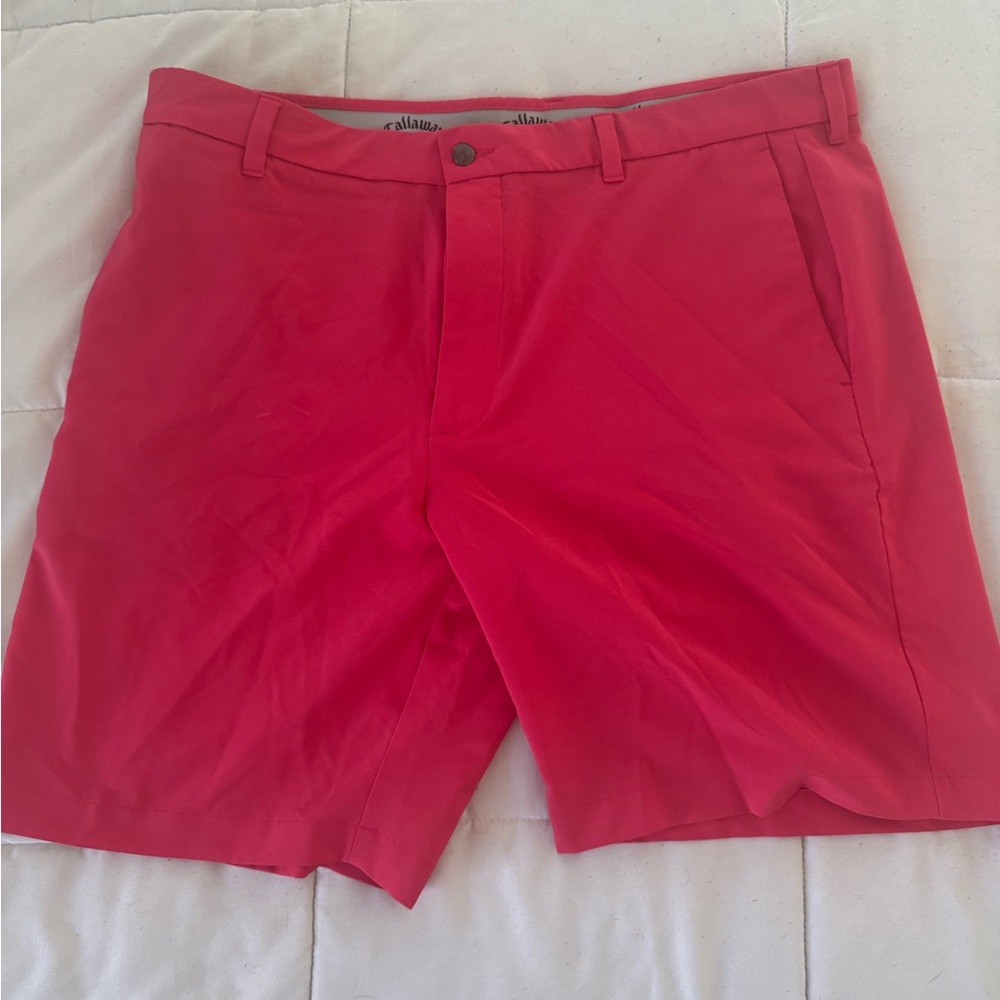 Callaway Men's Vibrant Red Flat Front Shorts